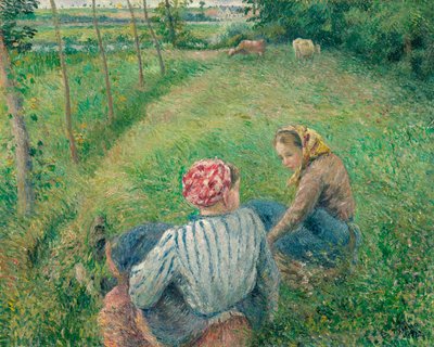The Young Peasant Girls by Camille Jacob Pissarro
